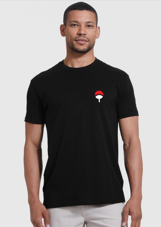 UCHIHA CLAN PRINTED BLACK TSHIRTS FOR MEN - Creazywolfs