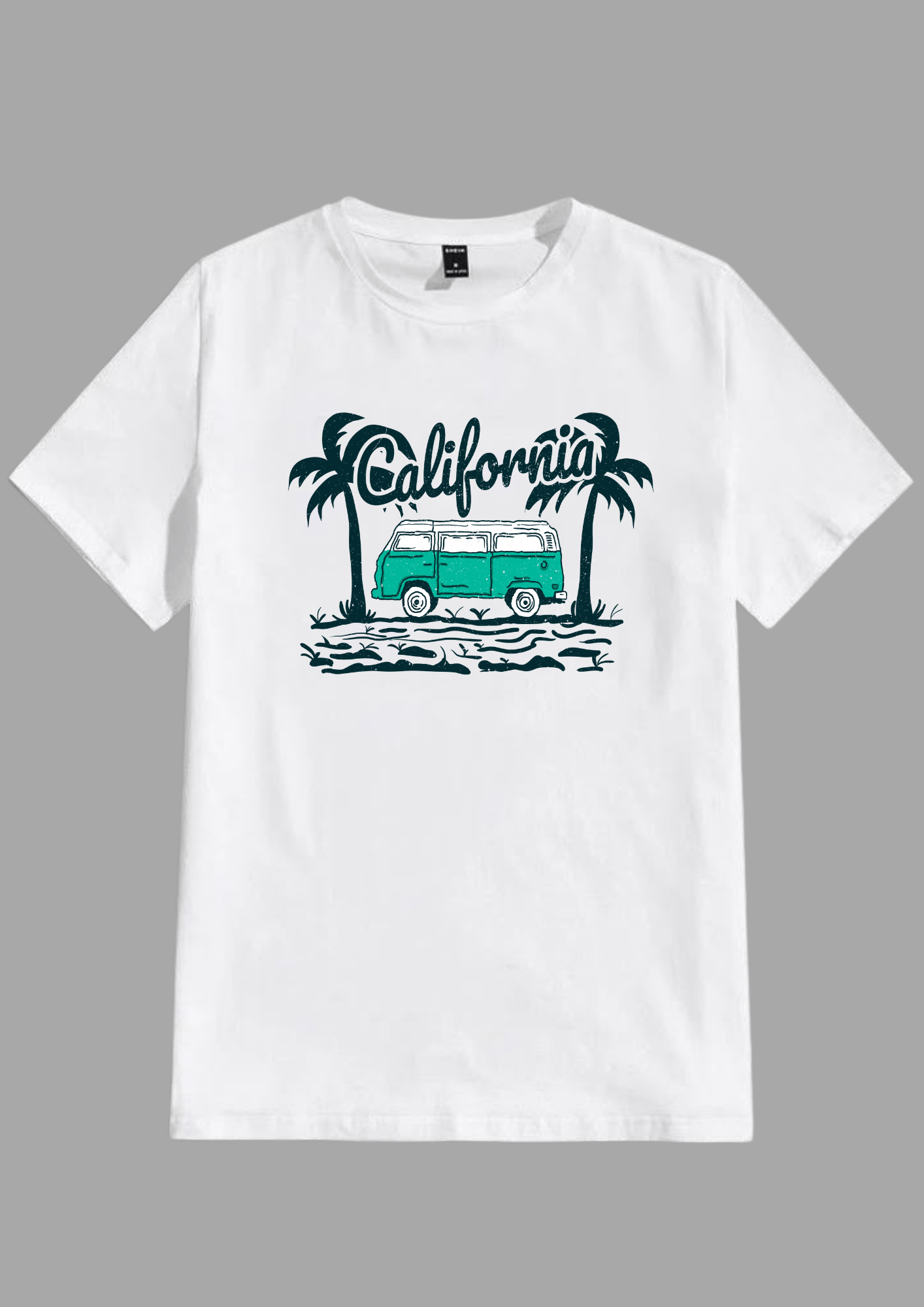CALIFORNIA PRINTED WHITE TSHIRTS FOR WOMEN - Creazywolfs