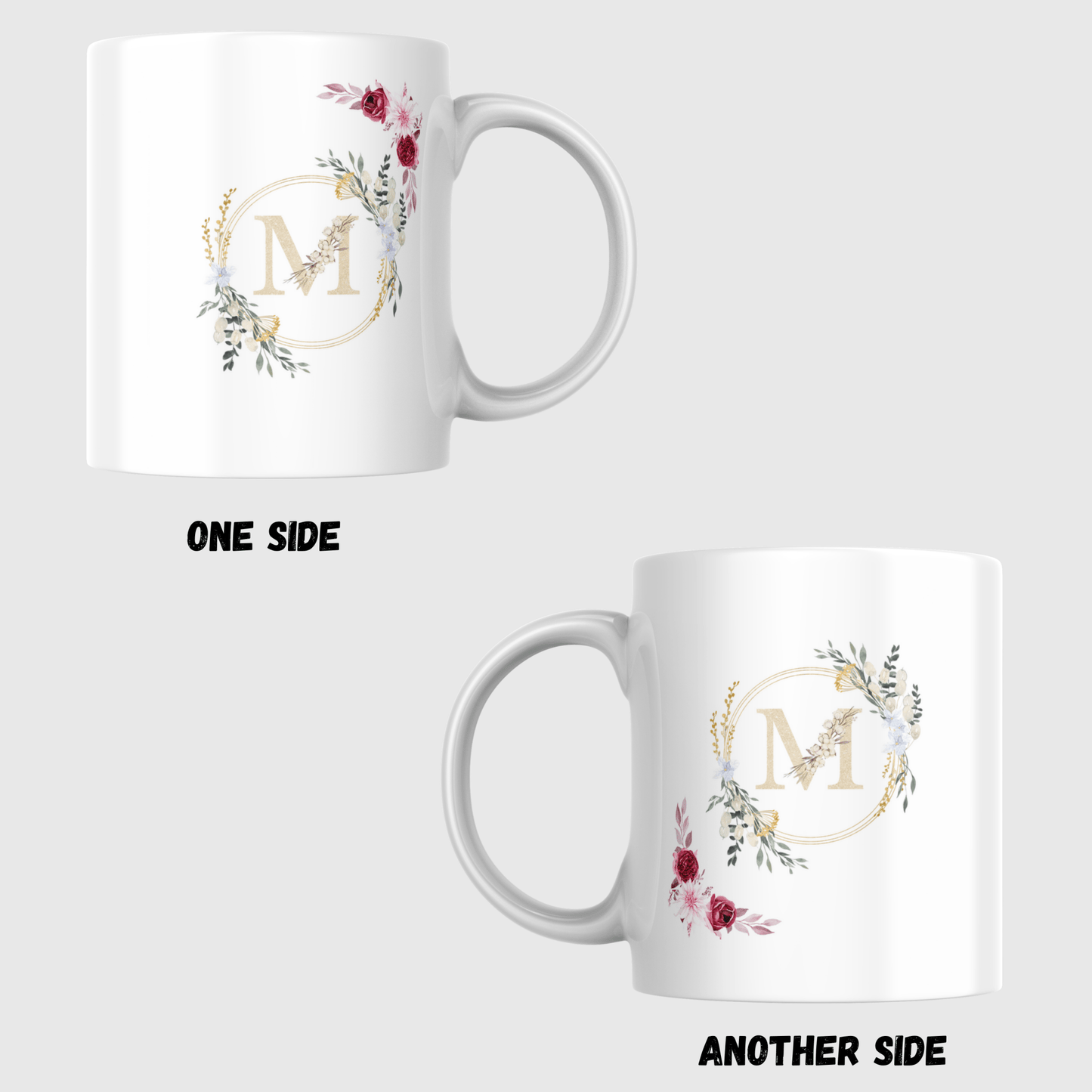 M Alphabet Printed mug - Creazywolfs