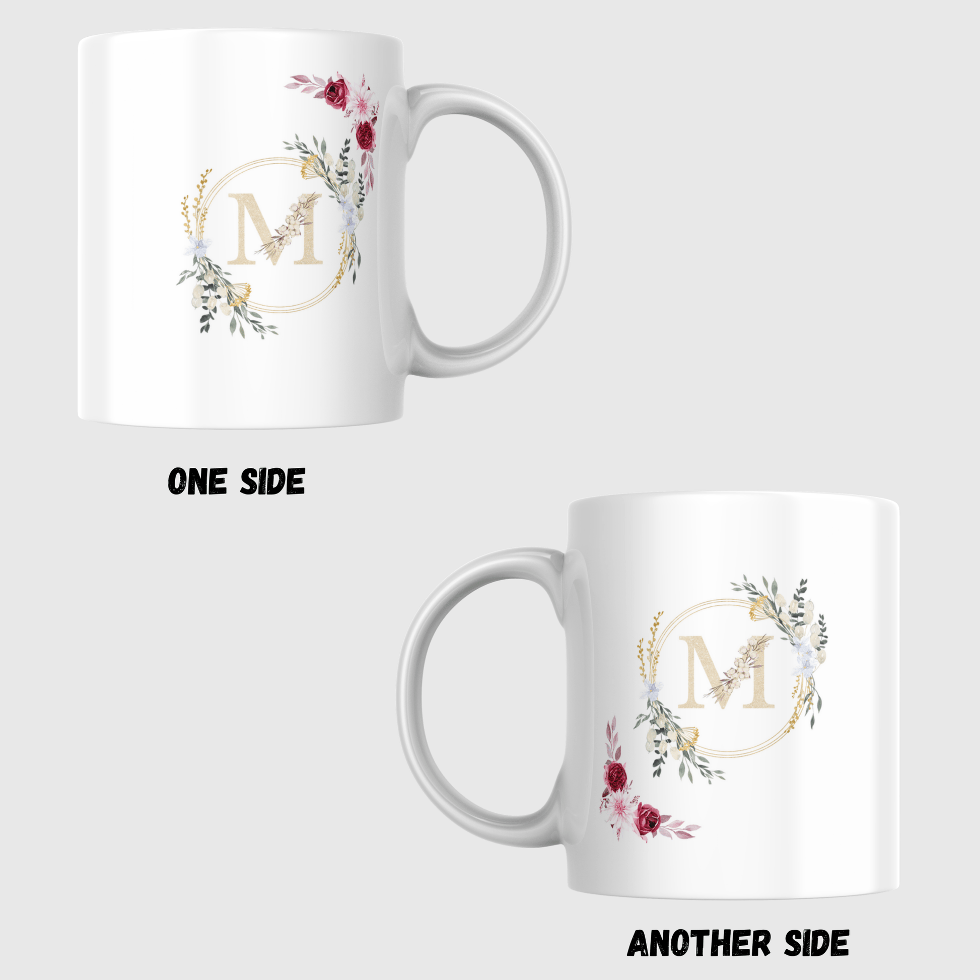 M Alphabet Printed mug - Creazywolfs