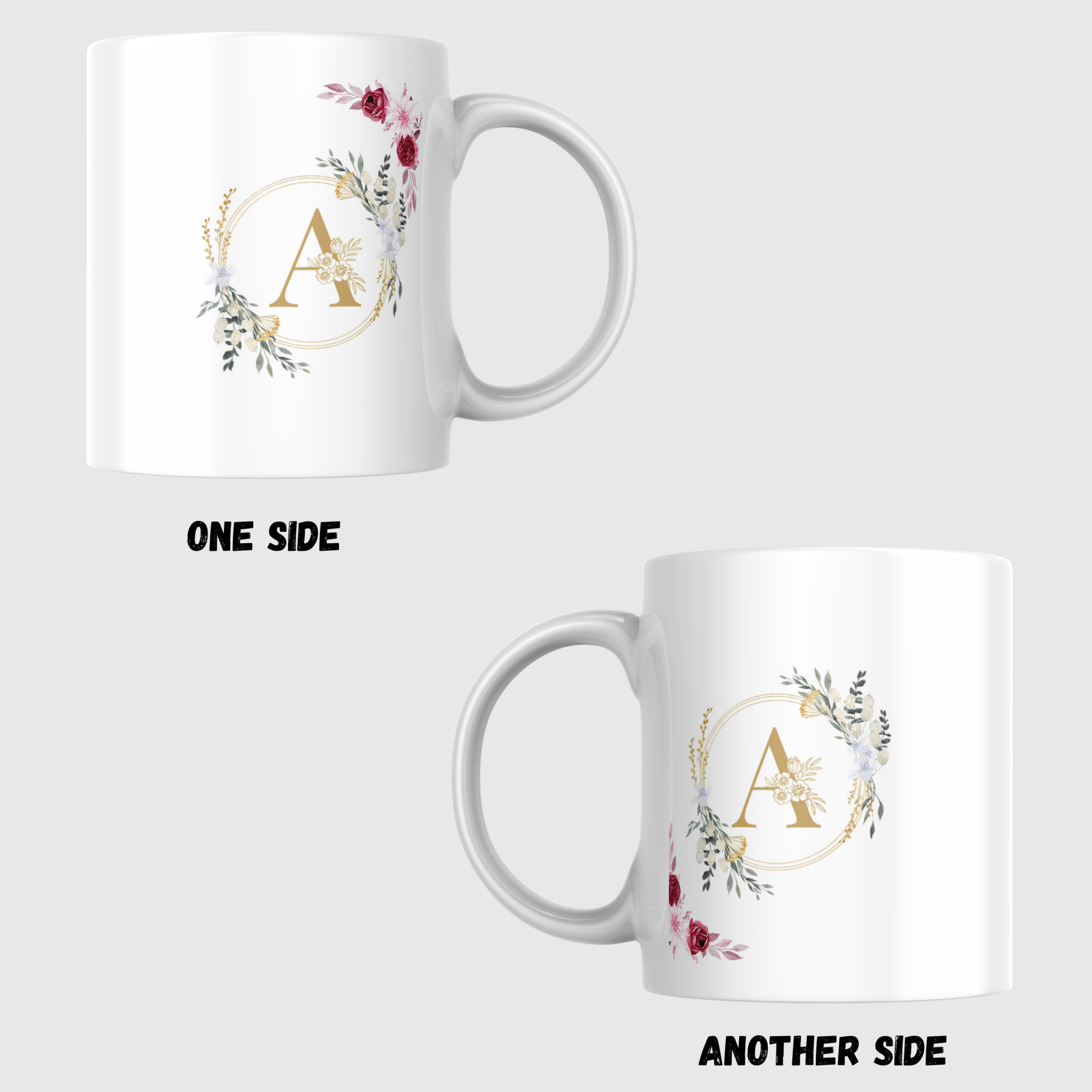 Printed Mug A Alphabet printed - Creazywolfs